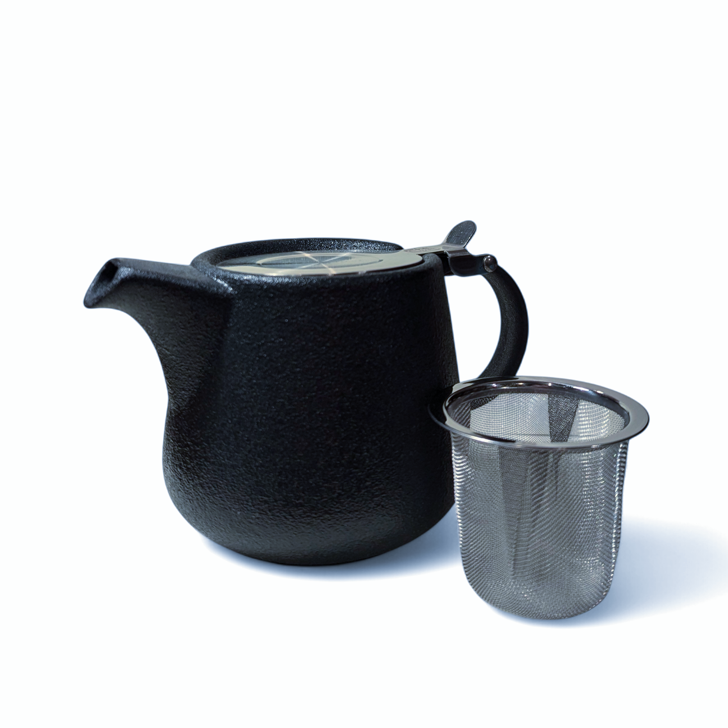 Black Stoneware Teapot